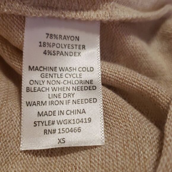 Market & Spruce‎ Dayana Raglan Colorblock Hooded Knit Top Beige Size XS N… - Picture 4 of 4